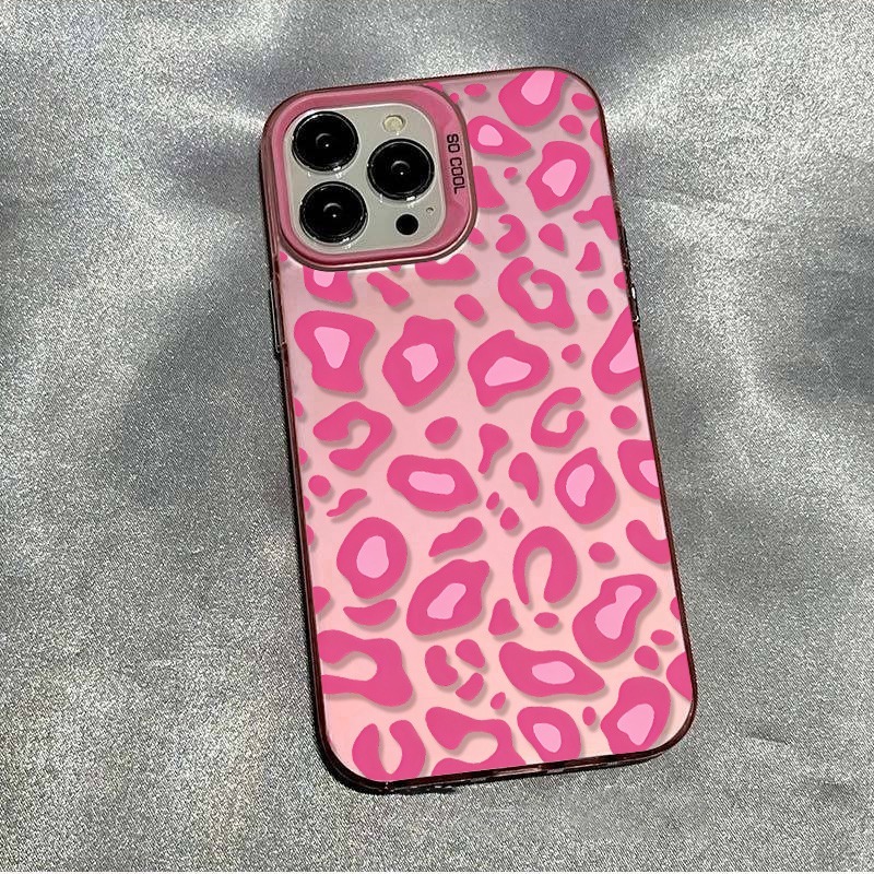 Phone Accessories Samsung - Pink Leopard Print Phone Case for