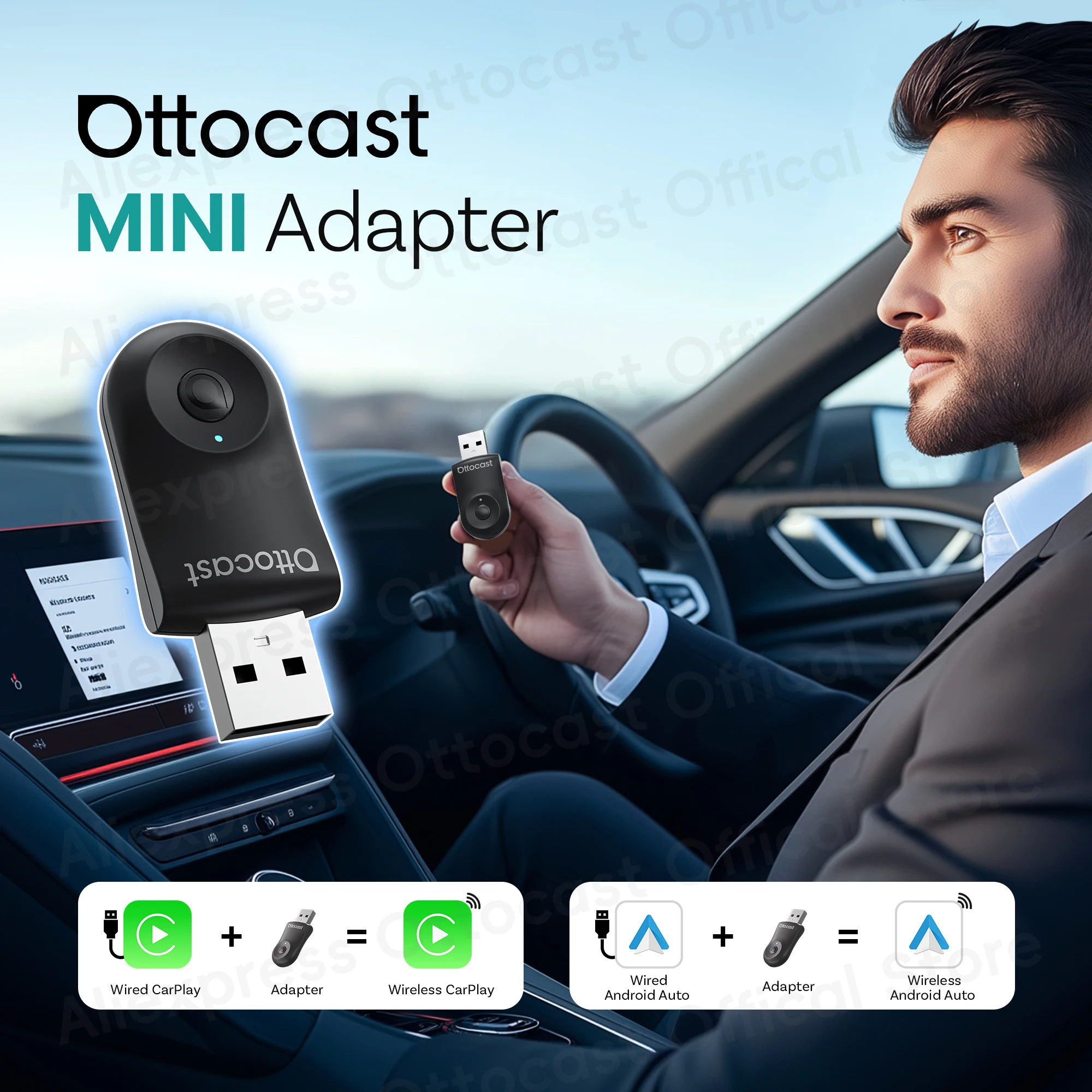 Phone Accessories Android - 2026 New OTTOCAST MINI Wireless Android