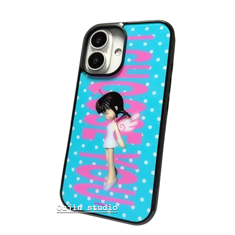 Phone Accessories For Girls - Korean Ins Polka Dots Angel Girl