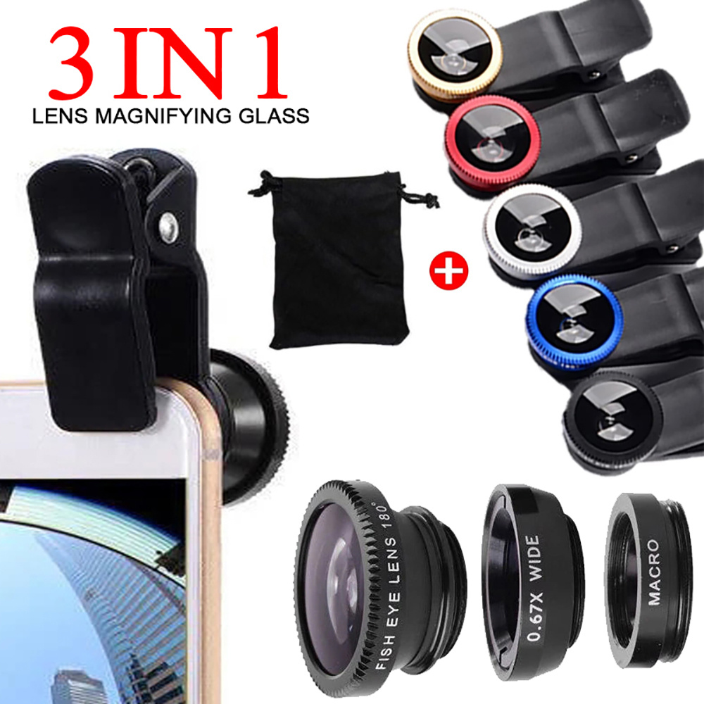 Universal 3 in 1 Fish Eye Lens - огляд і ціна Lens Camera Clip