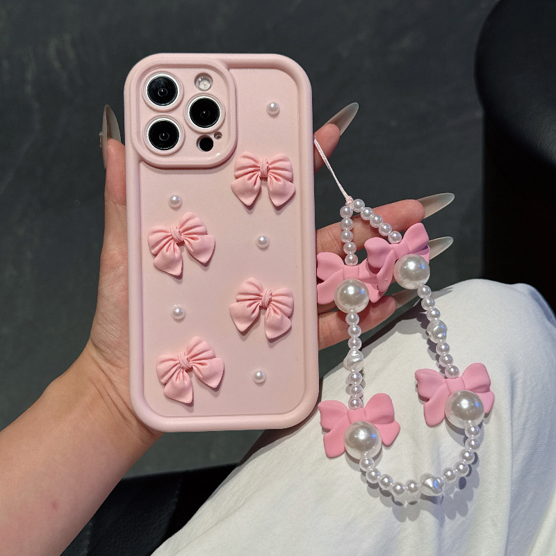Pink Phone Case With Bowknot P - огляд і ціна Phone Accessories For Girls