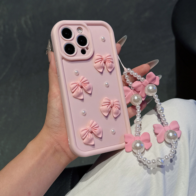 Pink Phone Case With Bowknot P - огляд і ціна Phone Accessories For Girls