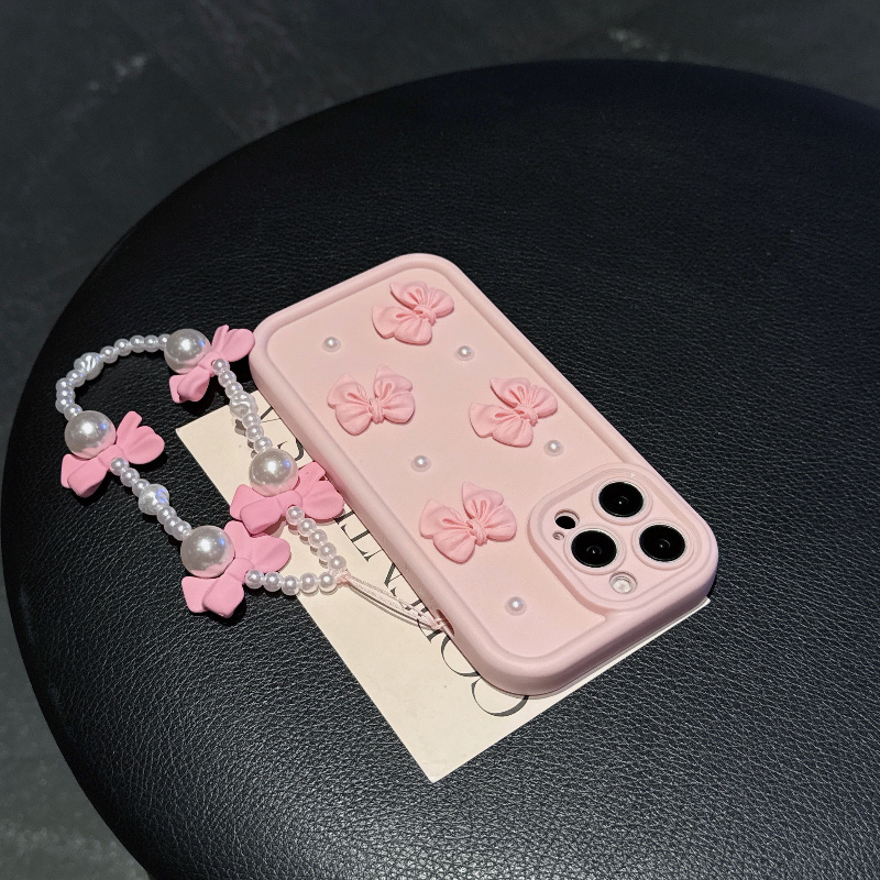 Pink Phone Case With Bowknot P - огляд і ціна Phone Accessories For Girls