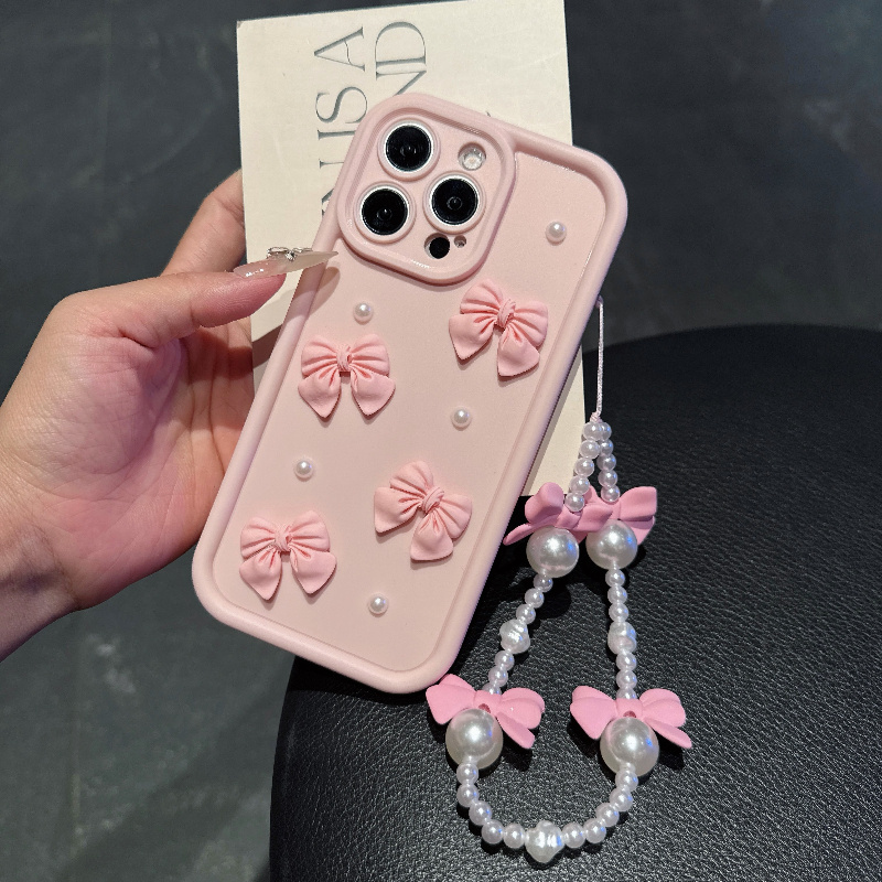 Pink Phone Case With Bowknot P - огляд і ціна Phone Accessories For Girls