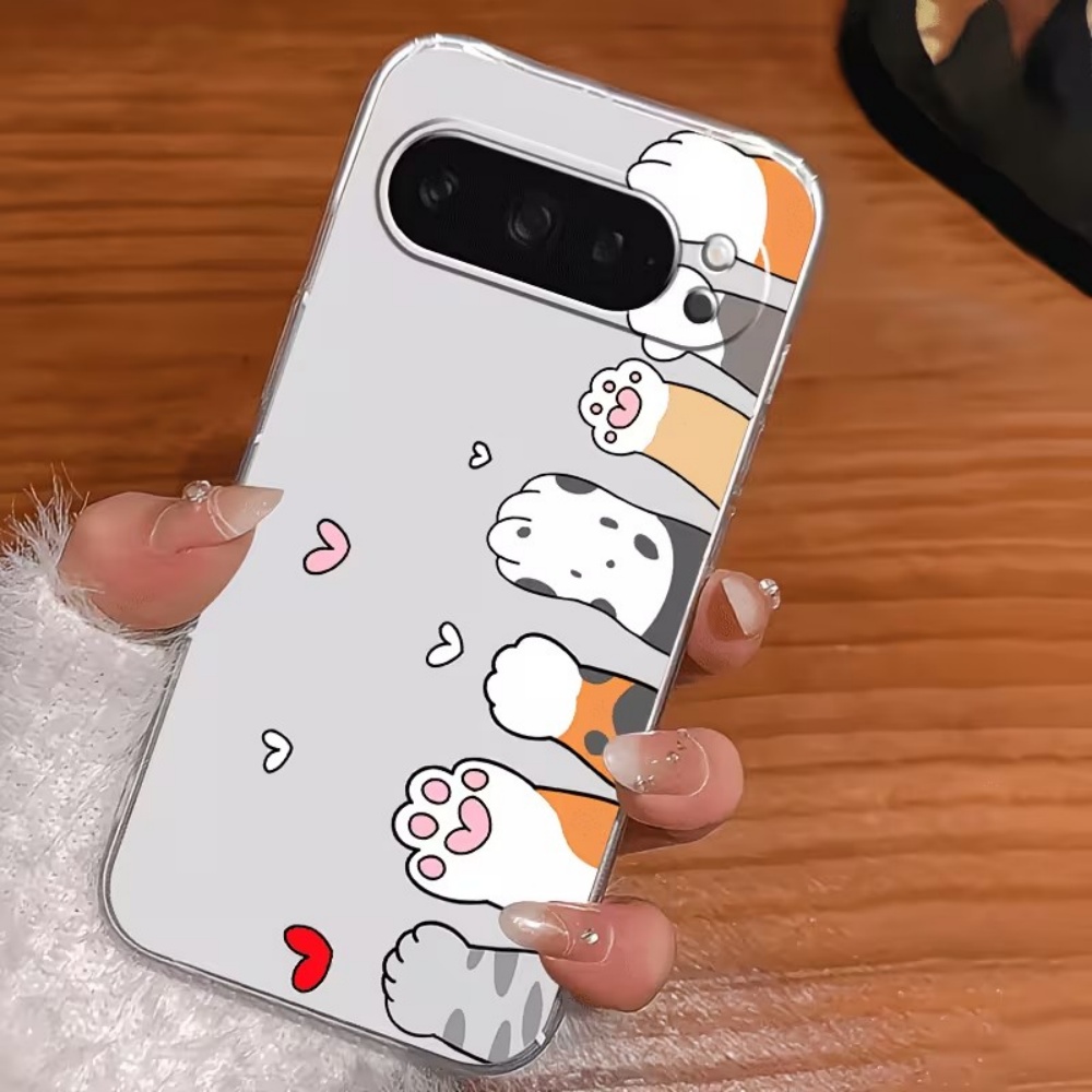 Cartoon Cat Paw Print Crystal  - огляд і ціна Phone Case Clear