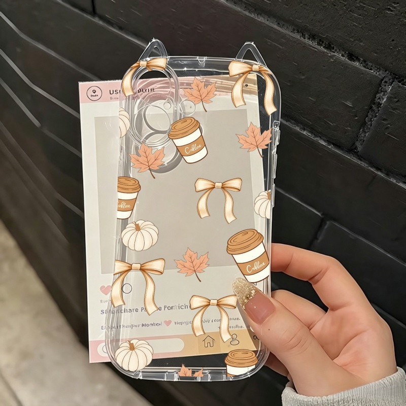 Autumn Pumpkin Falling Leaves  - огляд і ціна Phone Case Clear