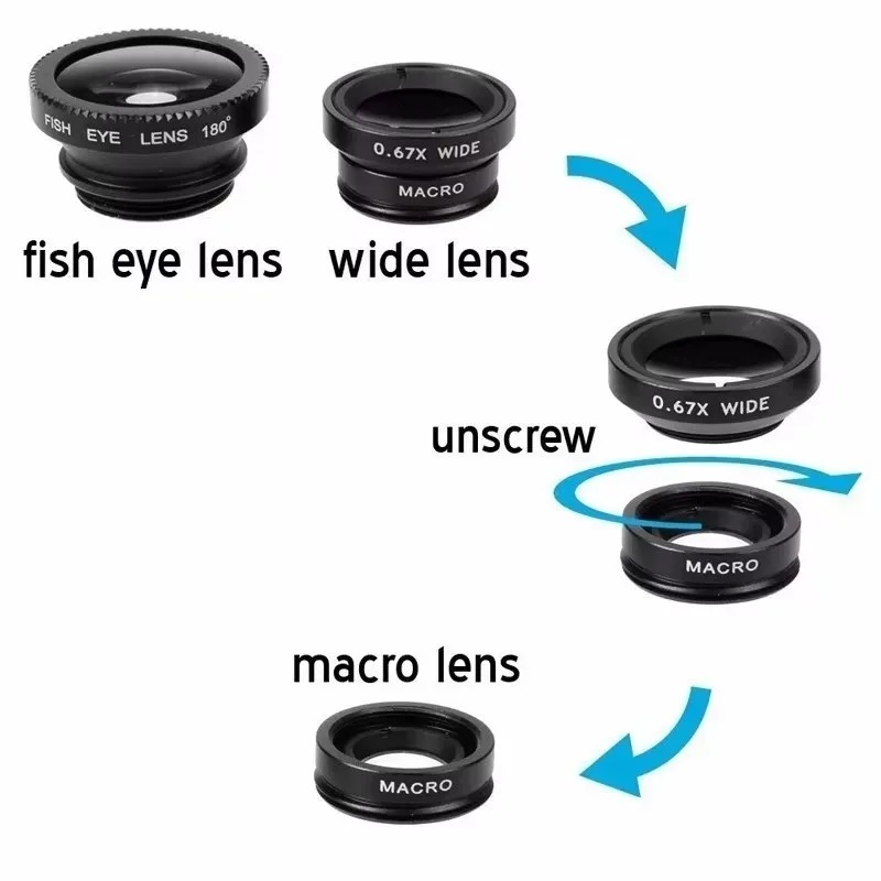 Universal Phone Camera Lens Ki - огляд і ціна Lens Camera Clip