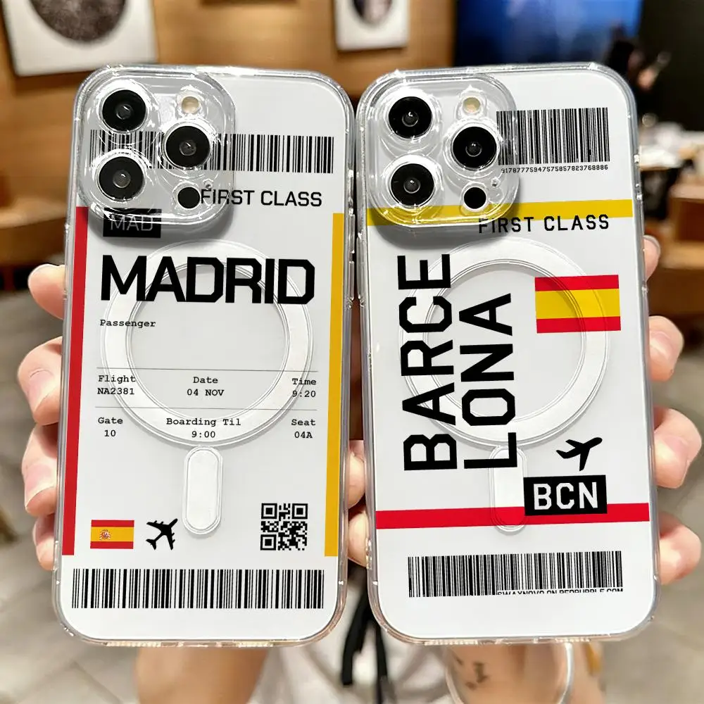 Travel Plane Ticket Spain Phon - огляд і ціна Phone Case Clear
