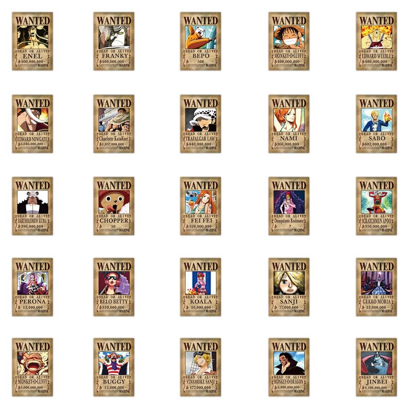 56 Pcs One Piece Wanted Poster - огляд і ціна Phone Accessories Poster