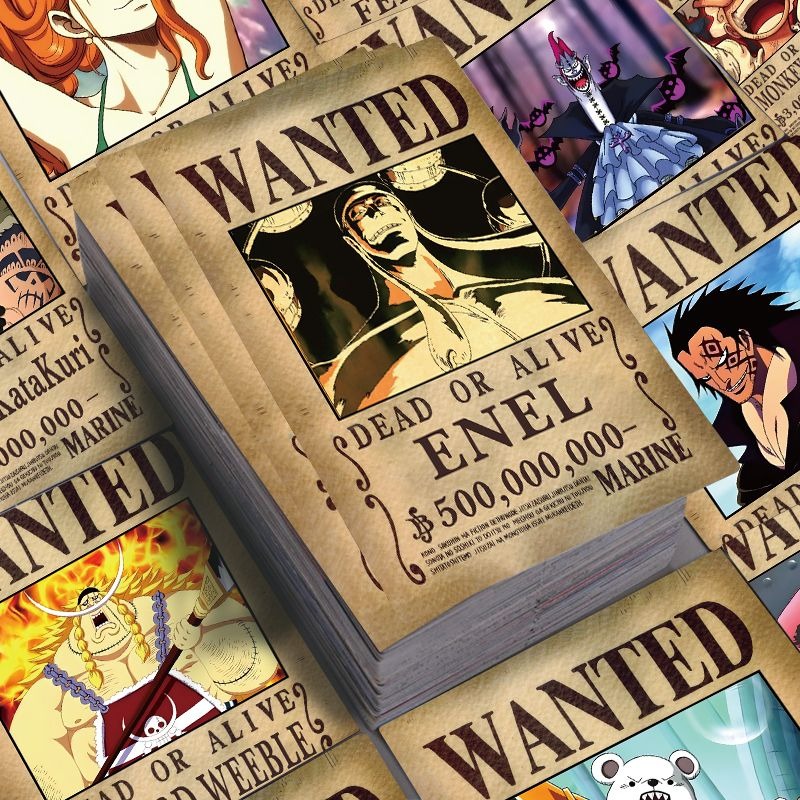 56 Pcs One Piece Wanted Poster - огляд і ціна Phone Accessories Poster