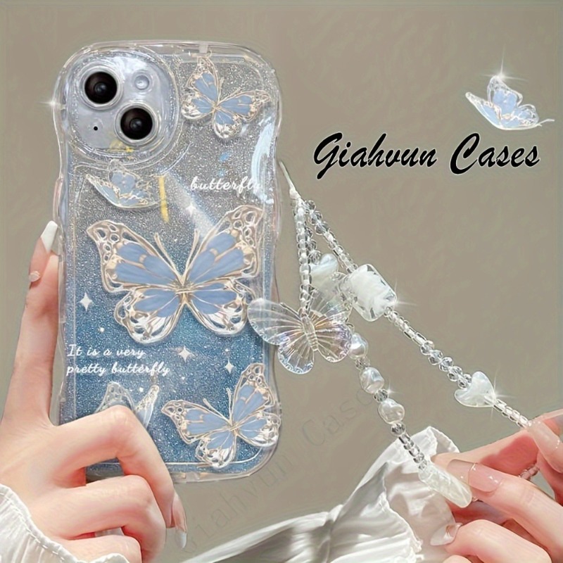 INS Butterfly Pattern Cream Wa - огляд і ціна Phone Accessories For Girls