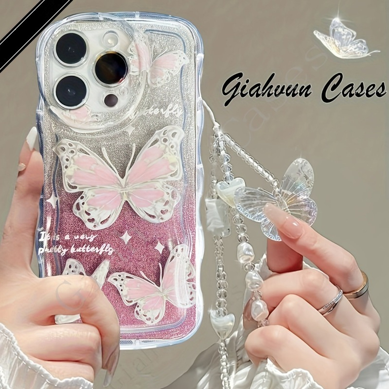 INS Butterfly Pattern Cream Wa - огляд і ціна Phone Accessories For Girls