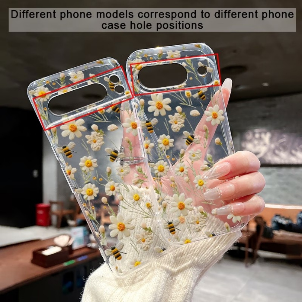 Cute Honeybee Flower Pattern S - огляд і ціна Phone Case Clear